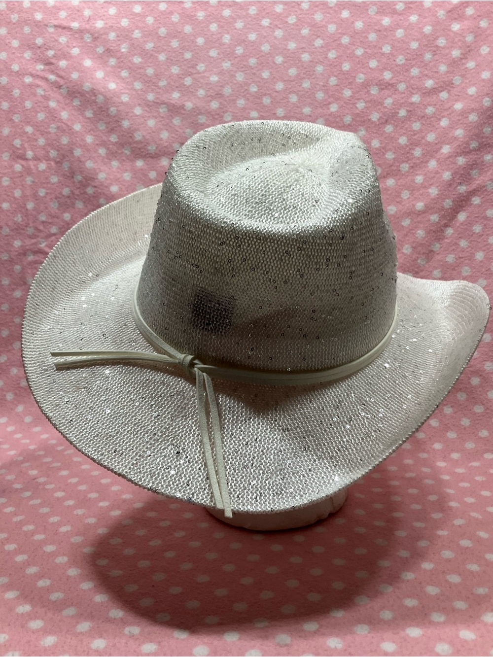 Stylish Women's White Straw Cowboy Hat - Picture 14 of 14
